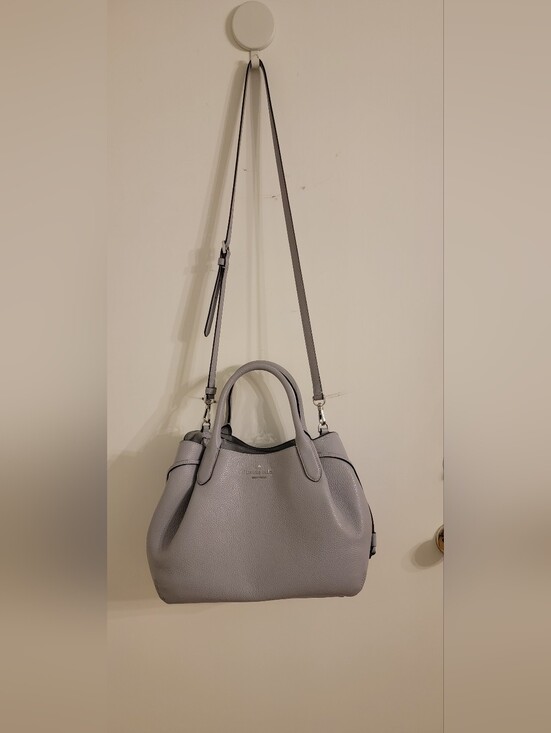 kate spade Handbags - Kate Spade Grey Medium Duffle Handbag with Removable Strap